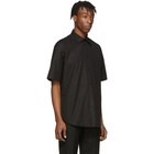 Balenciaga Black Rubber Logo Short Sleeve Shirt