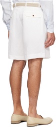 Lardini White Pleated Shorts