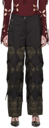 J.KIM Black Lattice Trousers
