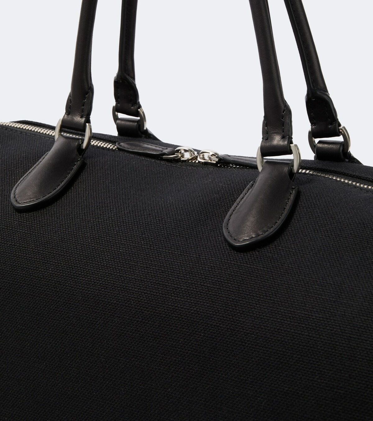 The Row Timo leather-trimmed canvas tote bag