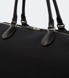 The Row Timo leather-trimmed canvas tote bag