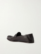 TOM FORD - Sebastian Croc-Effect Leather Loafers - Brown