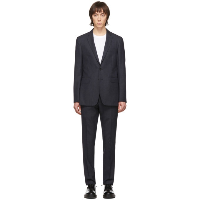 Photo: Burberry Navy Wool Pattern Suit