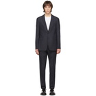 Burberry Navy Wool Pattern Suit