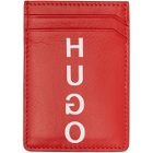 Hugo Red Money Clip Card Holder