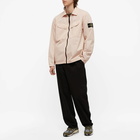 Stone Island Men's Brushed Cotton Canvas Zip Overshirt in Rose