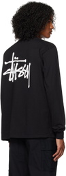Stüssy Black Basic Long Sleeve T-Shirt