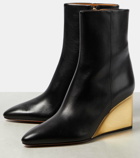 Chloé Rebecca leather wedge ankle boots