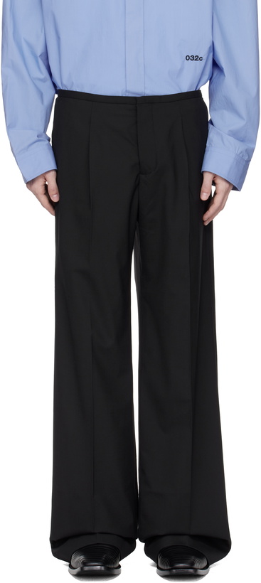 Photo: 032c Black '032c Office Attire' Wide Leg Suit Trousers