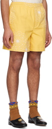 Bode Yellow Soleil Shorts