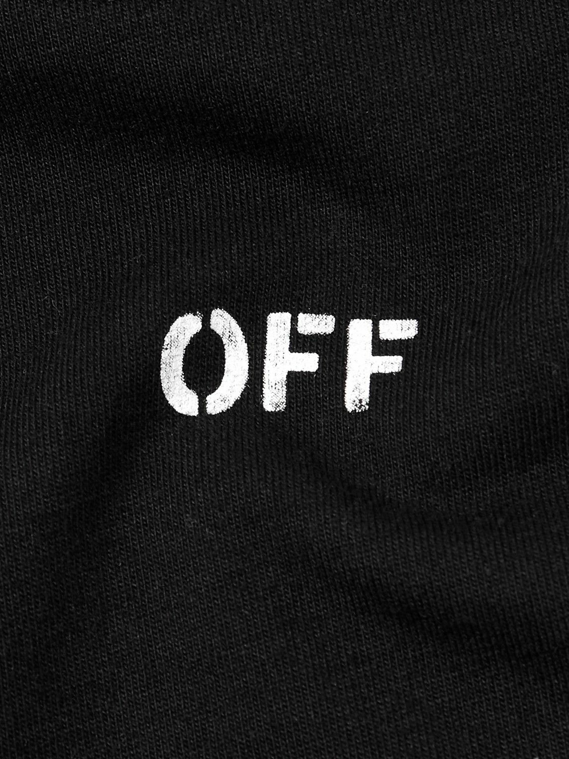 Off-White - Logo-Print Cotton-Jersey T-Shirt - Black Off-White