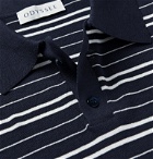 Odyssee - Meadow Slim-Fit Striped Cotton Polo Shirt - Blue