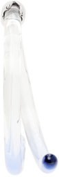 Lorette Colé Duprat SSENSE Exclusive Silver & Blue Resin Hoop Earrings