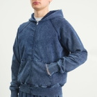 Les Tien Men's Heavyweight Raglan Zip Hoodie in Vintage Indigo