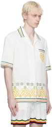 Casablanca White Broderie Anglaise Shirt