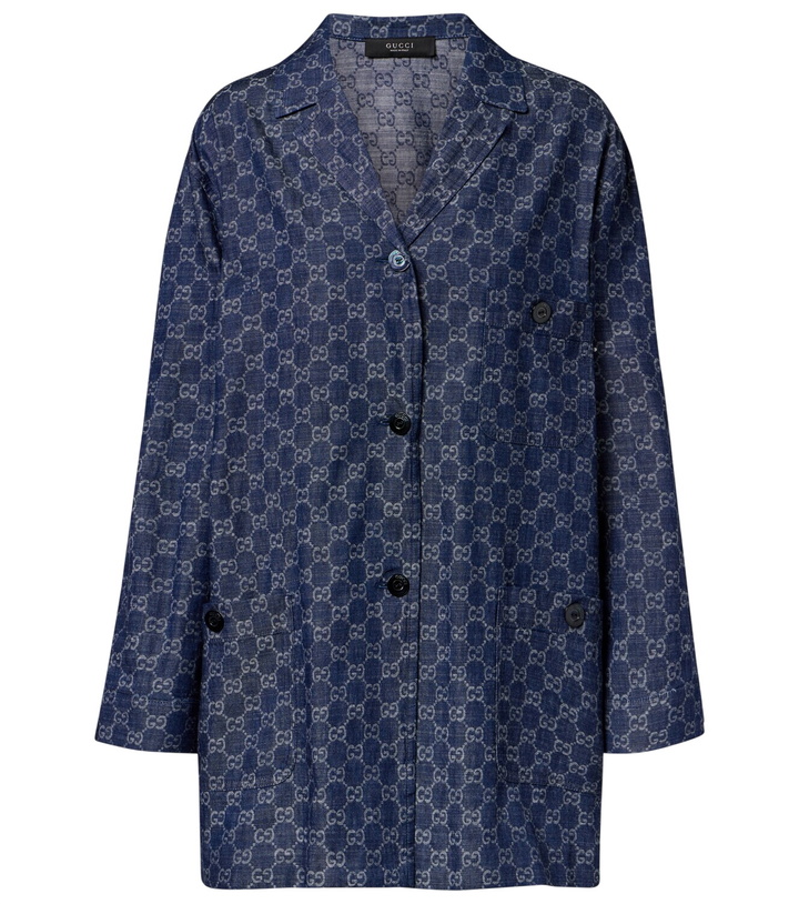 Photo: Gucci GG jacquard denim shirt