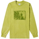 Polar Skate Co. Men's Long Sleeve Leaves And Window T-Shirt in Pea Green