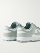 Nike - Dunk Low Retro SE Suede-Trimmed Leather Sneakers - Gray