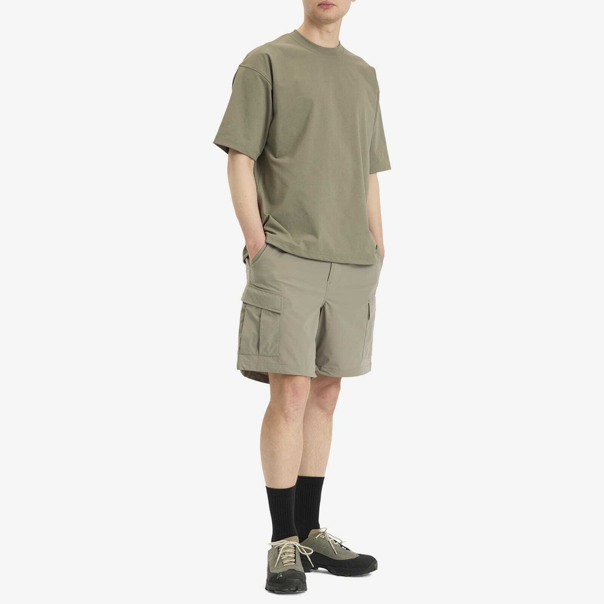 DAIWA Men's Tech Drawstring T-Shirt in Wolf Grey