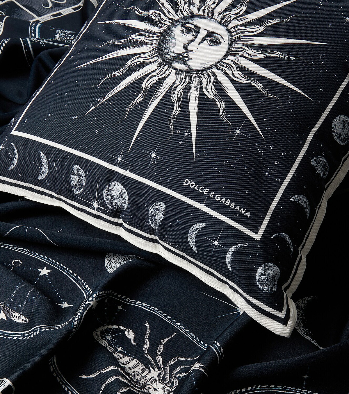 Dolce&Gabbana Casa Zodiaco Small cotton canvas cushion