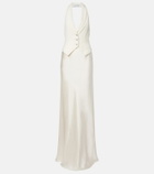 Self-Portrait Satin maxi dress