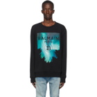 Balmain Black Oversized Night Sky Sweatshirt