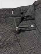 HUGO BOSS - Slim-Fit Puppytooth Stretch Virgin Wool Trousers - Gray