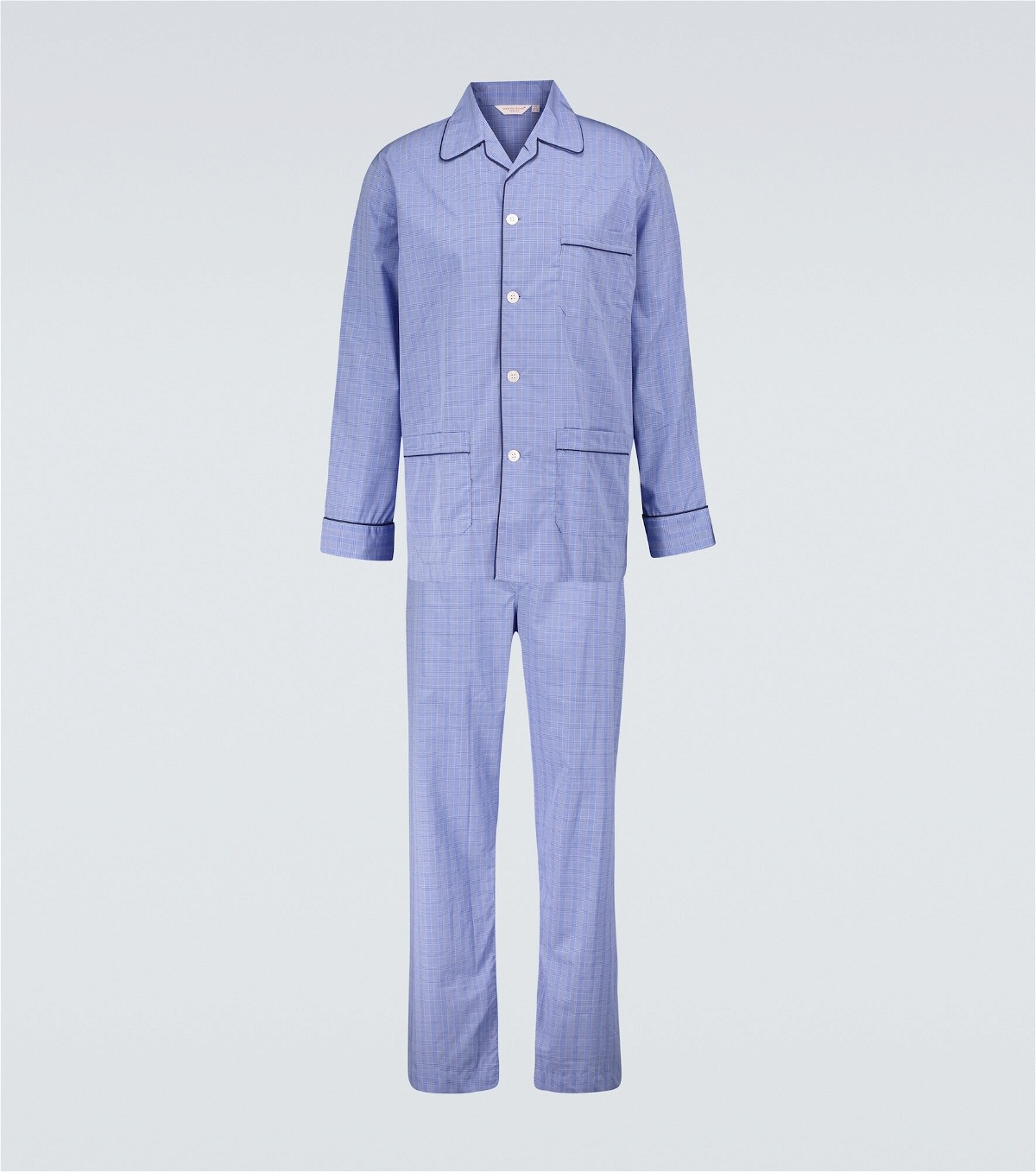 Derek Rose - Felsted 3 checked cotton pajama set Derek Rose