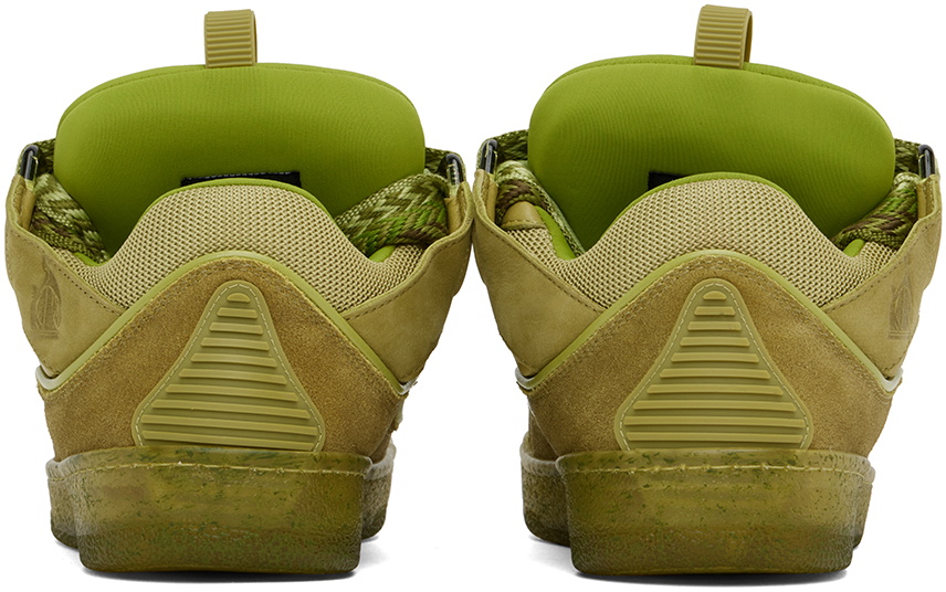 Lanvin Green Leather Curb Sneakers