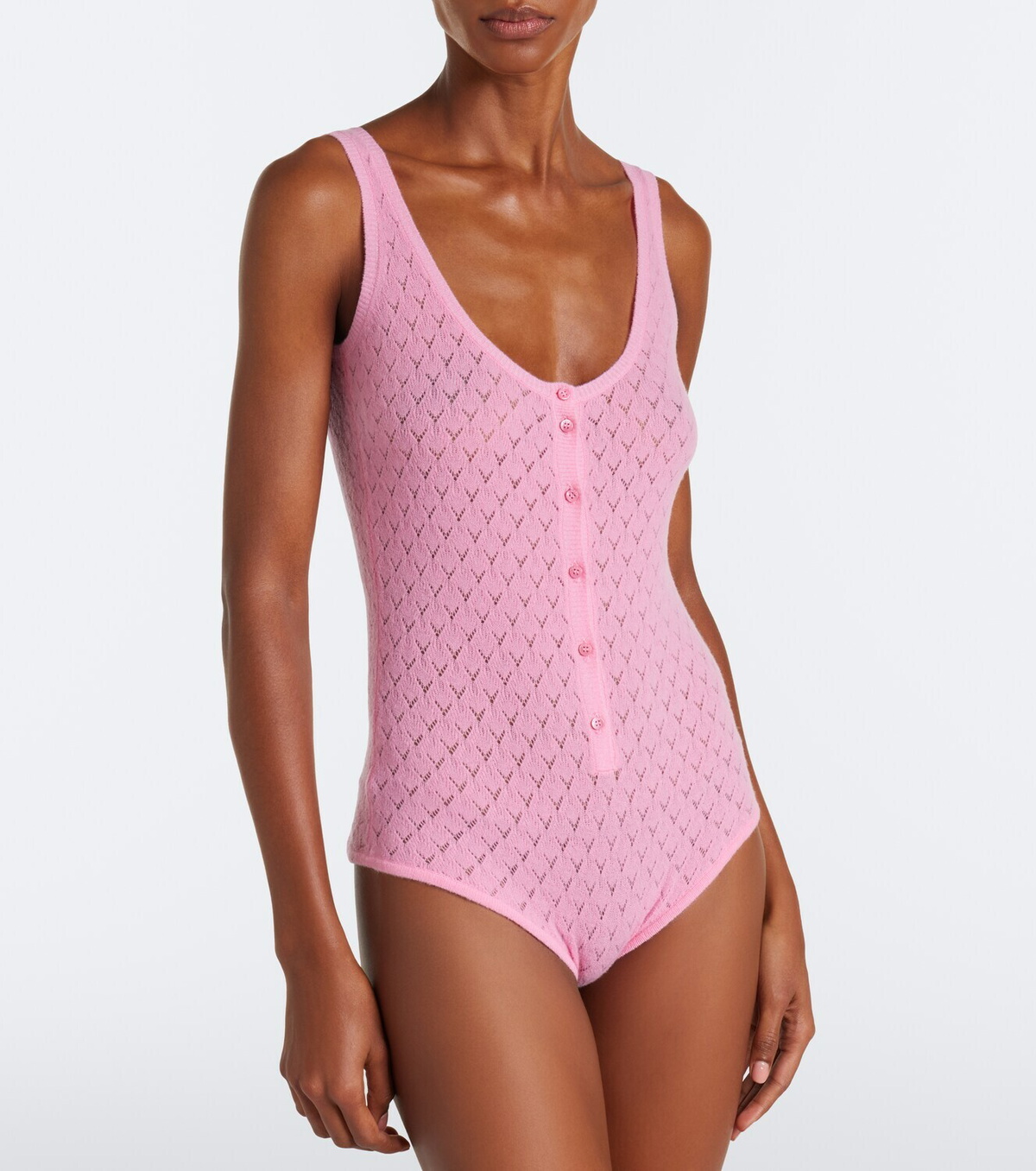 Eres Gourmandise pointelle wool-blend bodysuit