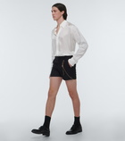 Dries Van Noten - Pinstriped mid-rise wool shorts