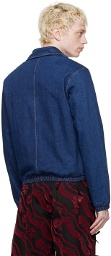 Fiorucci Blue Zip-Up Denim Jacket