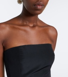 Carolina Herrera Silk faille and organza bustier gown