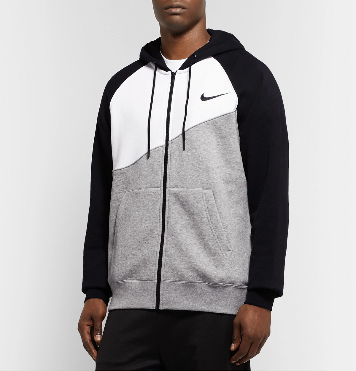 Buy Nike Sportswear Logo-appliquéd Mélange Fleece-back Cotton-blend Jersey  Hoodie Xxl - Gray At 40% Off