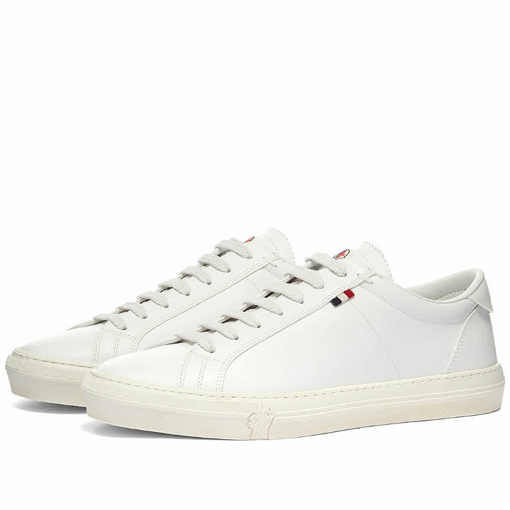 Photo: Moncler Men's New Monaco Cupsole Sneakers in White