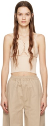 WYNN HAMLYN Beige Sunny Tank Top