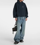 Balenciaga Logo distressed cotton-blend hoodie