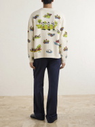 BODE - Camp Bead-Embellished Jacquard-Knit Wool and Cotton-Blend Cardigan - Multi