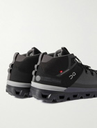 ON - Cloudtrax Recycled-Faux Suede, Mesh, Ripstop and Rubber Hiking Shoes - Black