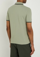 Fred Perry Twin Tipped Logo Piqué Cotton Polo Shirt Green