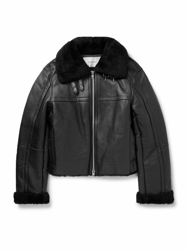 Entire Studios - Cache Cropped Leather Jacket - Black Entire Studios