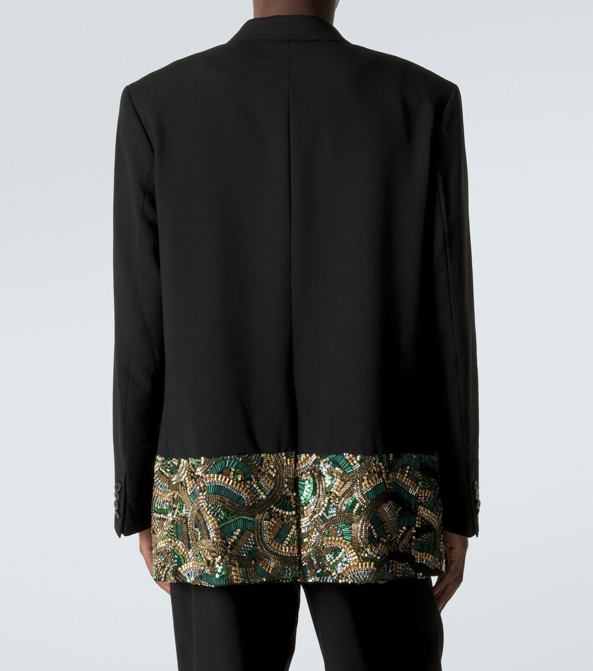 Dries Van Noten Embellished double-breasted wool blazer