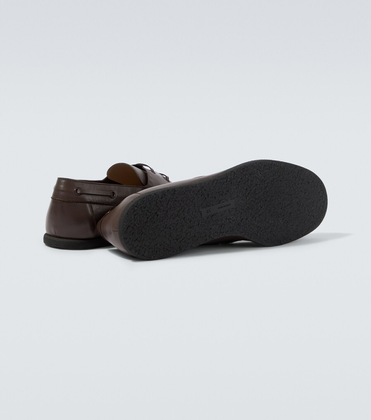 The Row Leather boat shoes