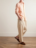Altea - Ivy Button-Down Collar Linen Shirt - Orange