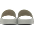 Palm Angels Gray Classic Logo Pool Slides