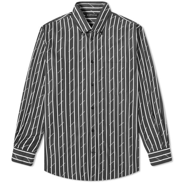 Photo: Balenciaga Stripe Logo Shirt