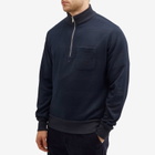 Oliver Spencer Men's Reversible Half Zip Sweatshirt in Navy/Green