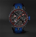 Roger Dubuis - Excalibur Aventador S Limited Edition Skeleton 45mm Carbon, Rubber and Alcantara Watch, Ref. No. RDDBEX0686 - Blue