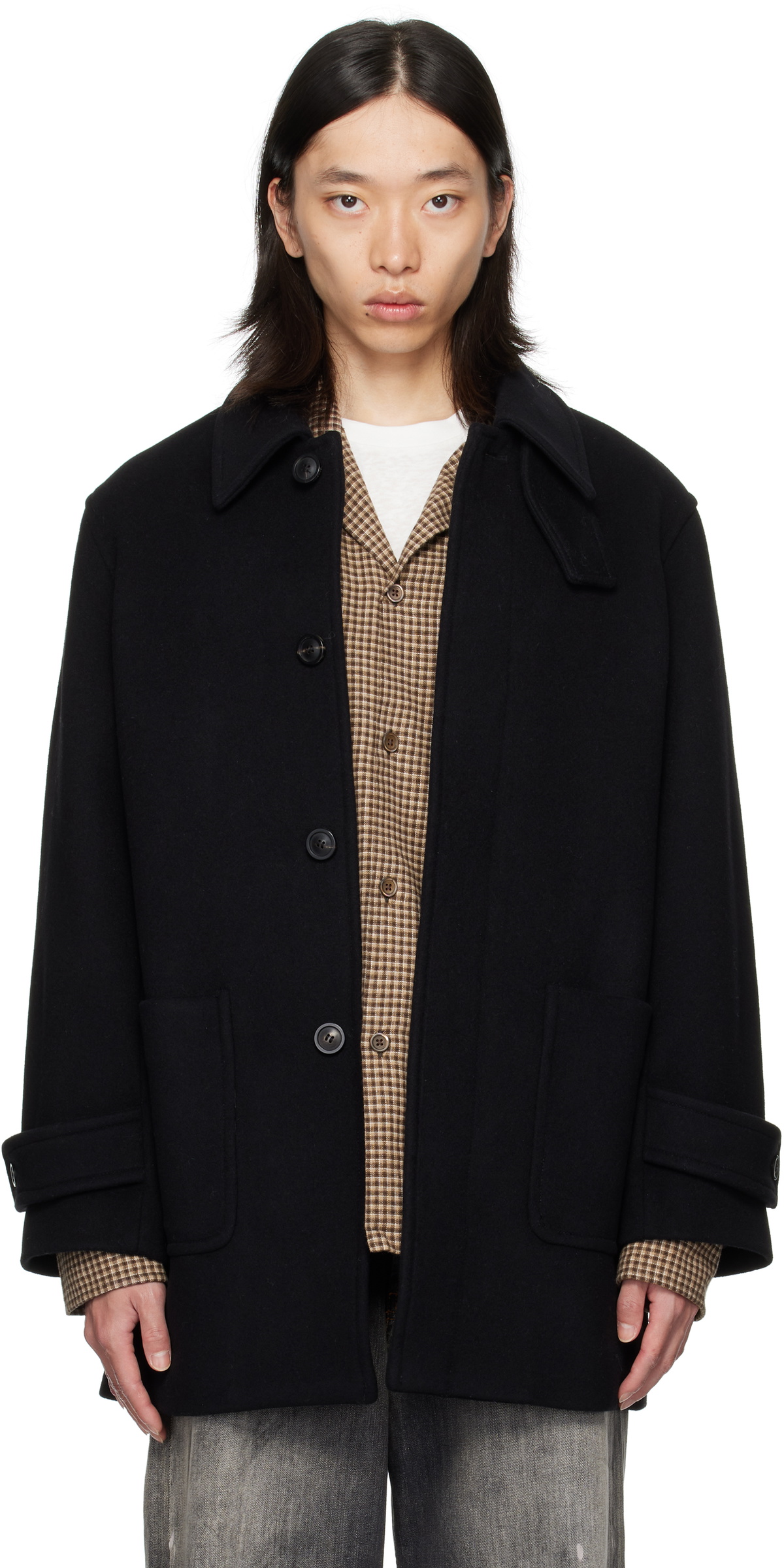 COOR Black MTR Over-Fit Double Long Coat COOR