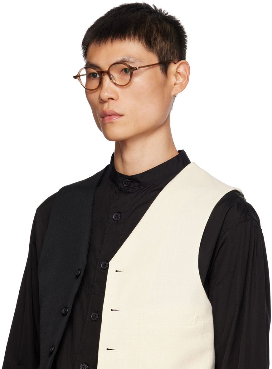 YUICHI TOYAMA. Taupe Janome Glasses
